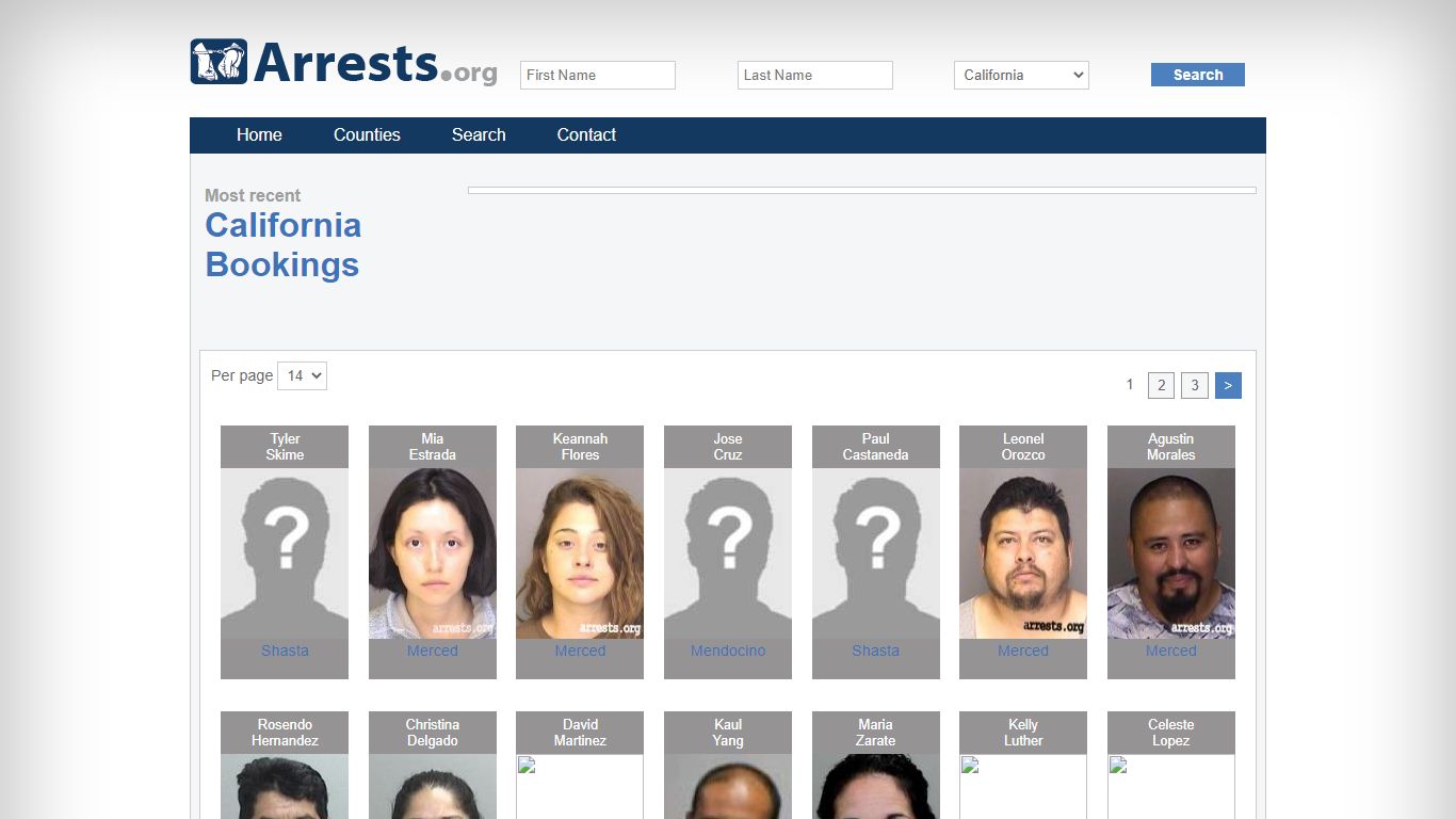 California Arrests and Inmate Search